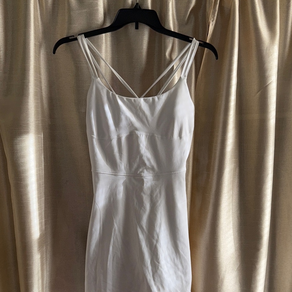 Elegant White Strappy Dress